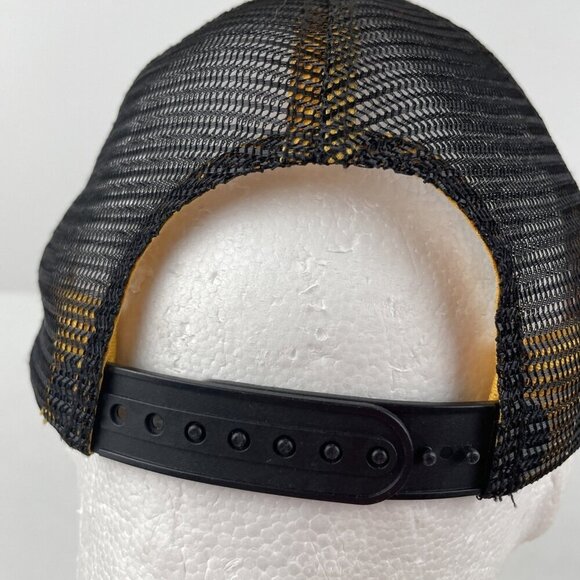 CAT SnapBack Trucker Hat Adjustable Mesh Back Gray Black Embroidered 6 Panel - Picture 4 of 8